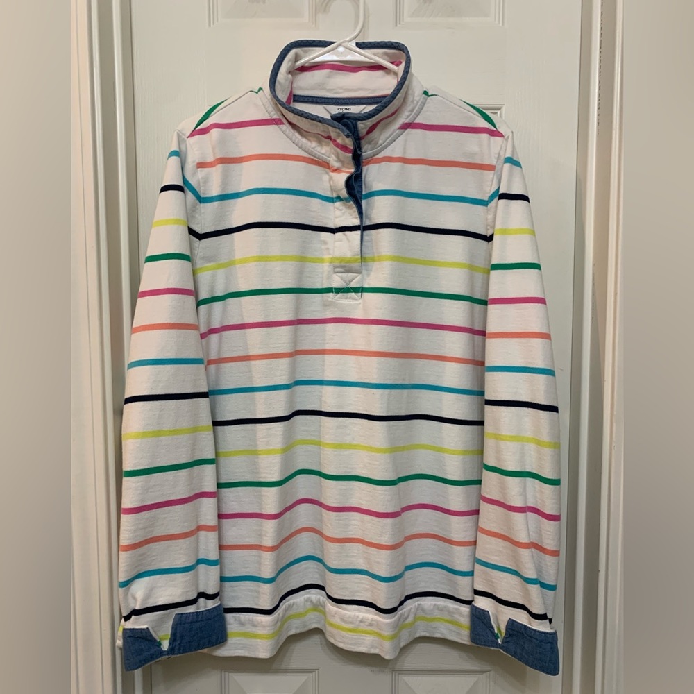 Crown & Ivy striped sweatshirt wmn’s